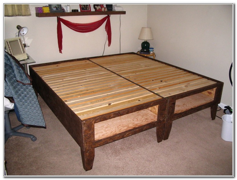 Diy King Size Platform Bed With Drawers
