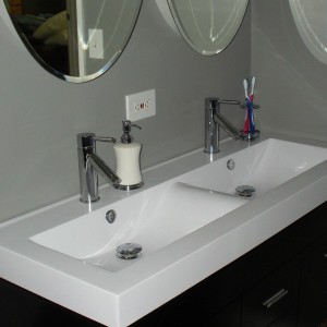 Double Faucet Bathroom Sink Vanity