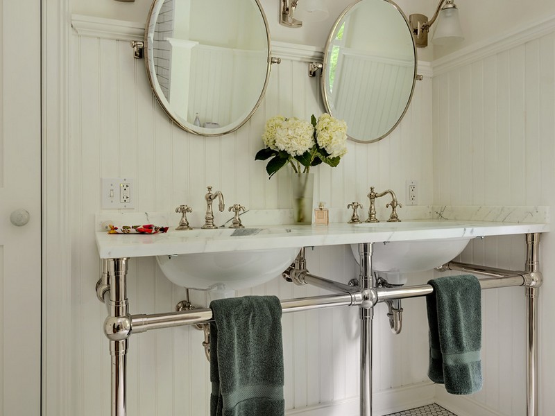 Double Pedestal Bathroom Sink