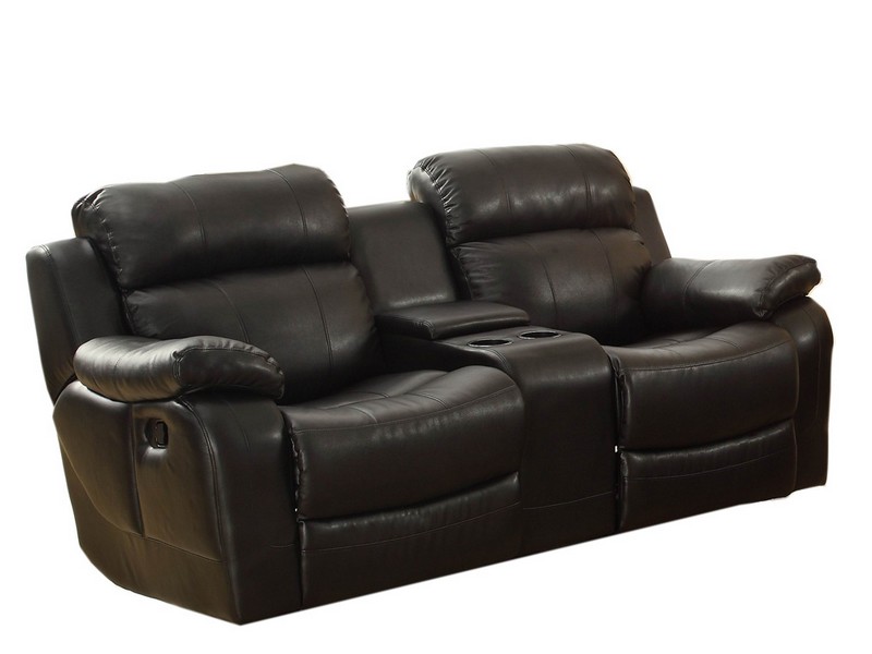 Double Reclining Sofa With Console