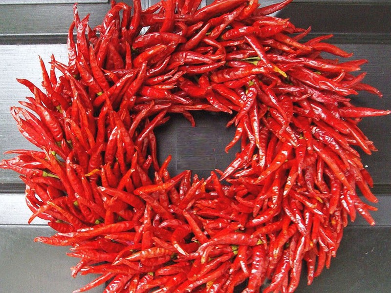 Dried Chili Pepper Wreath