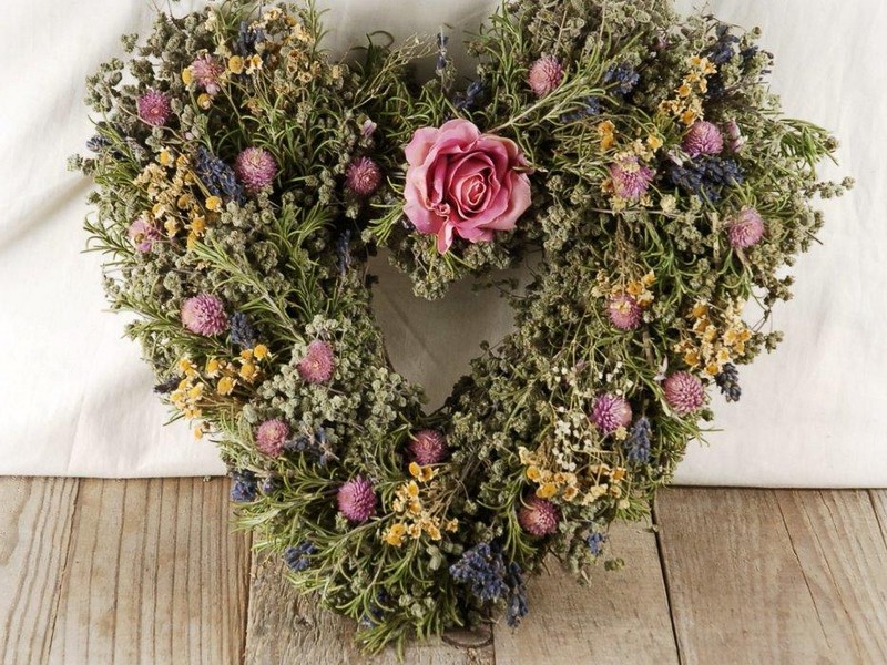 Dried Floral Wreaths And Swags