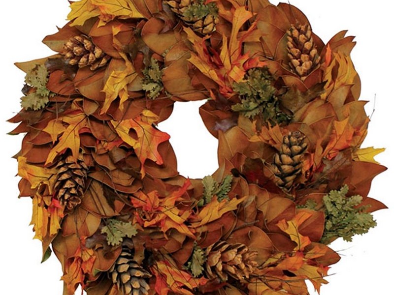 Dried Magnolia Leaf Wreath