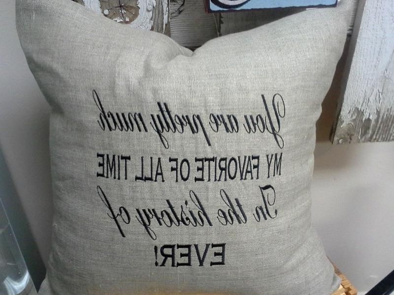 Embroidered Pillows With Sayings