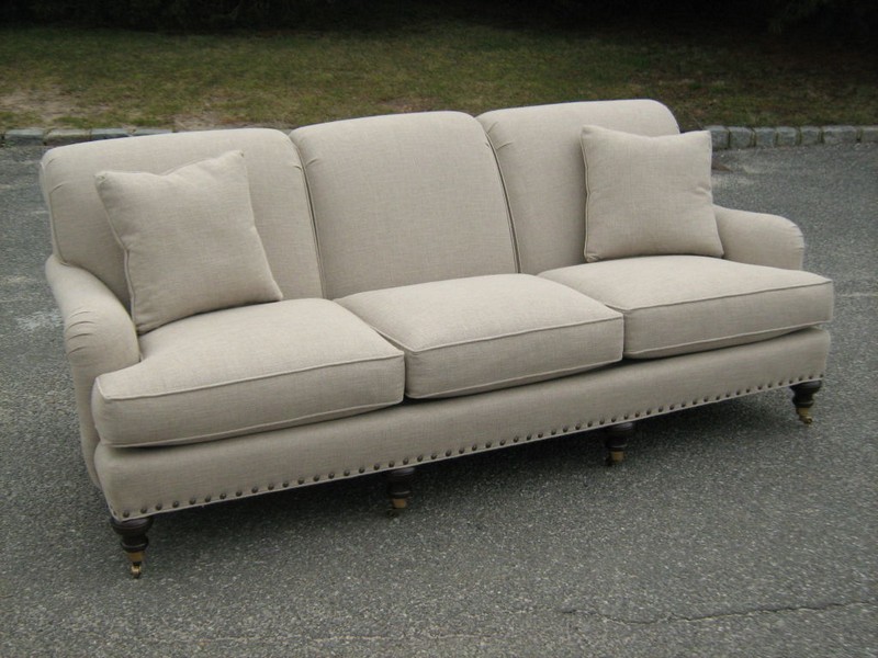 English Roll Arm Sofa Tight Back