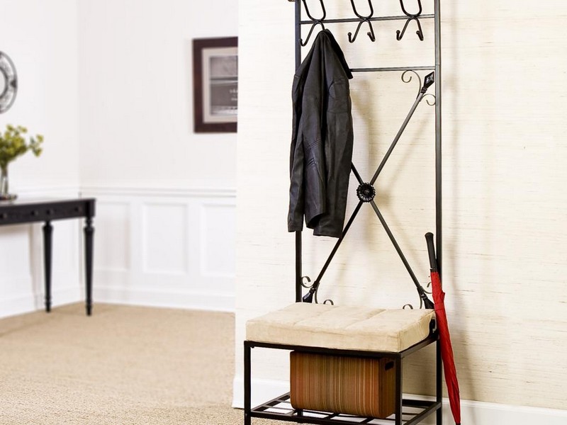 Entry Bench With Coat Rack