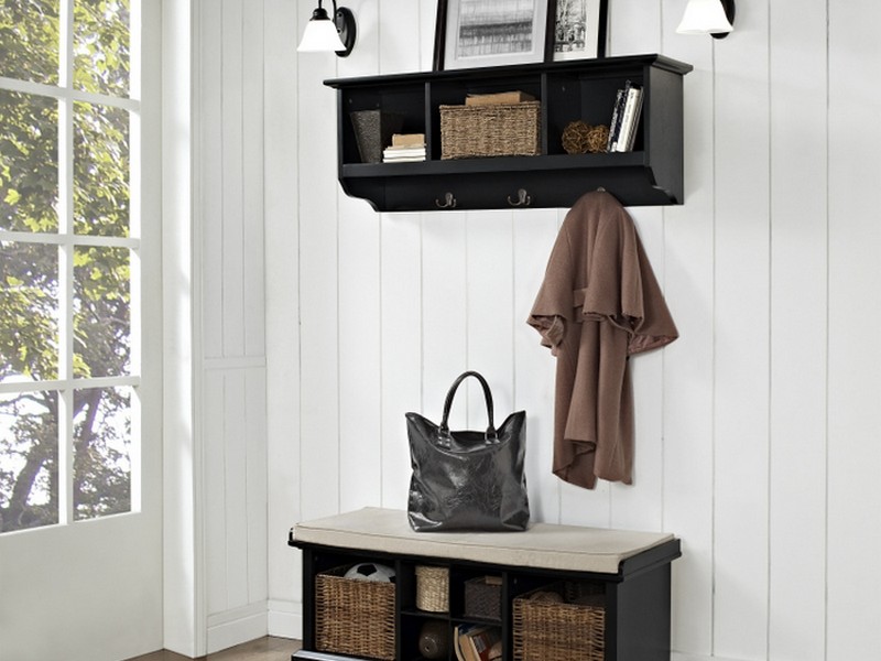 Entryway Bench And Shelf Set