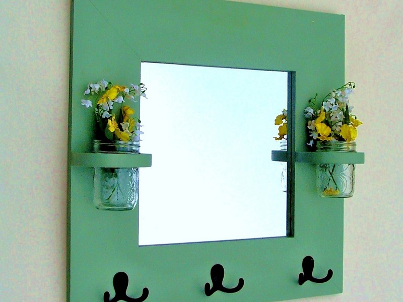 Entryway Mirror With Hooks