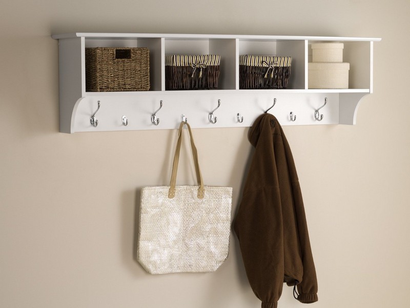 Entryway Shelf With Hooks