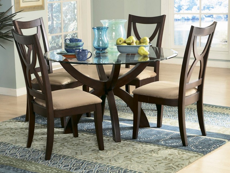 Espresso Round Pedestal Dining Table