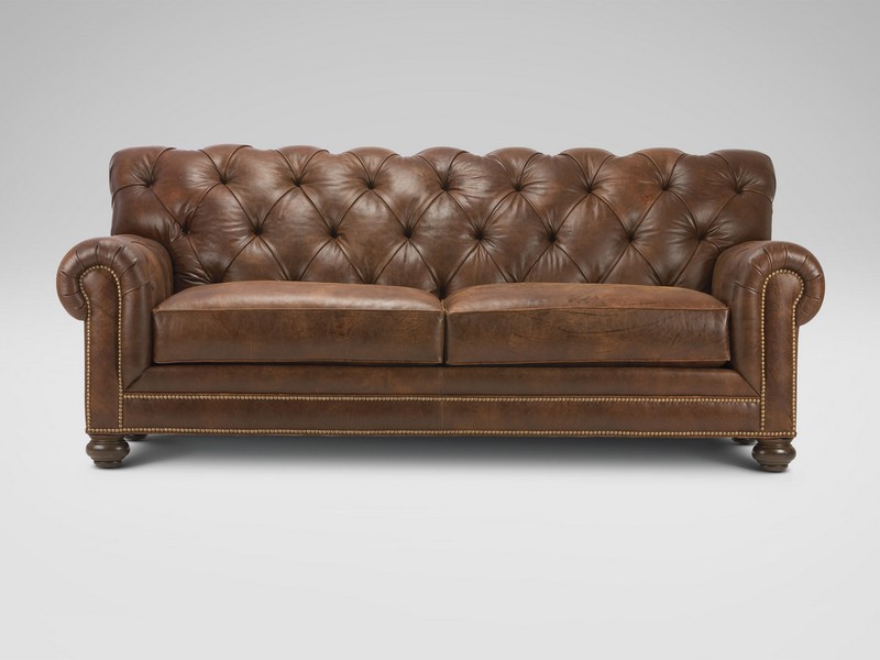 Ethan Allen Leather Sofa