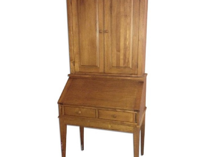 Ethan Allen Secretary Desk With Hutch