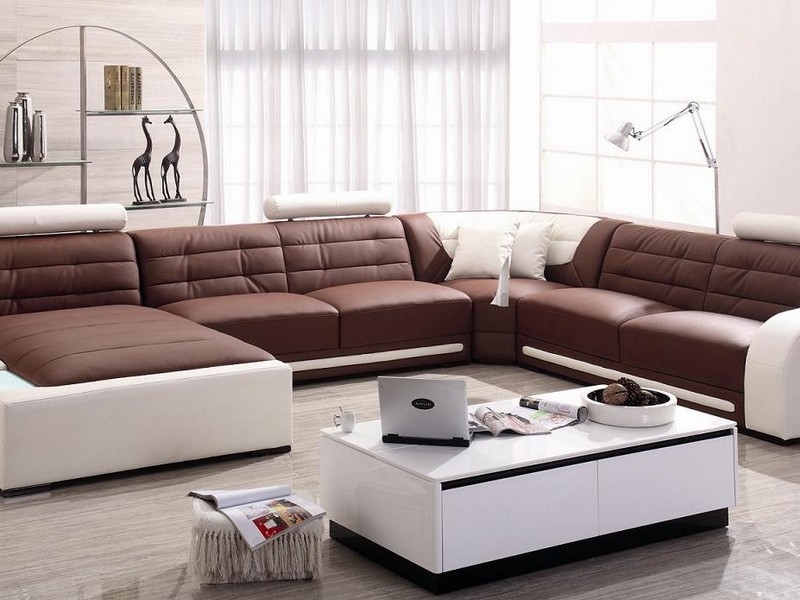 Extra Long Leather Sofa