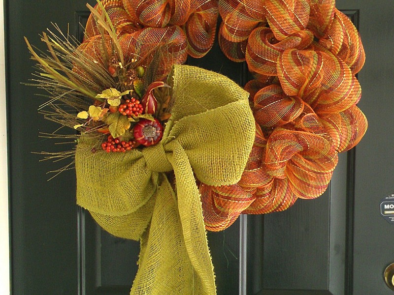 Fall Geo Mesh Wreaths