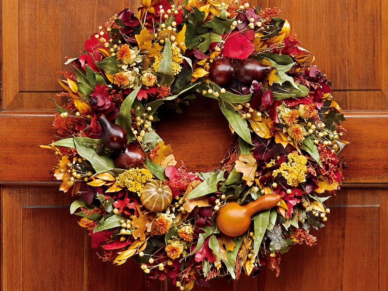 Fall Harvest Wreaths Outdoor