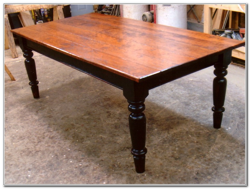 Farmhouse Table Black Legs