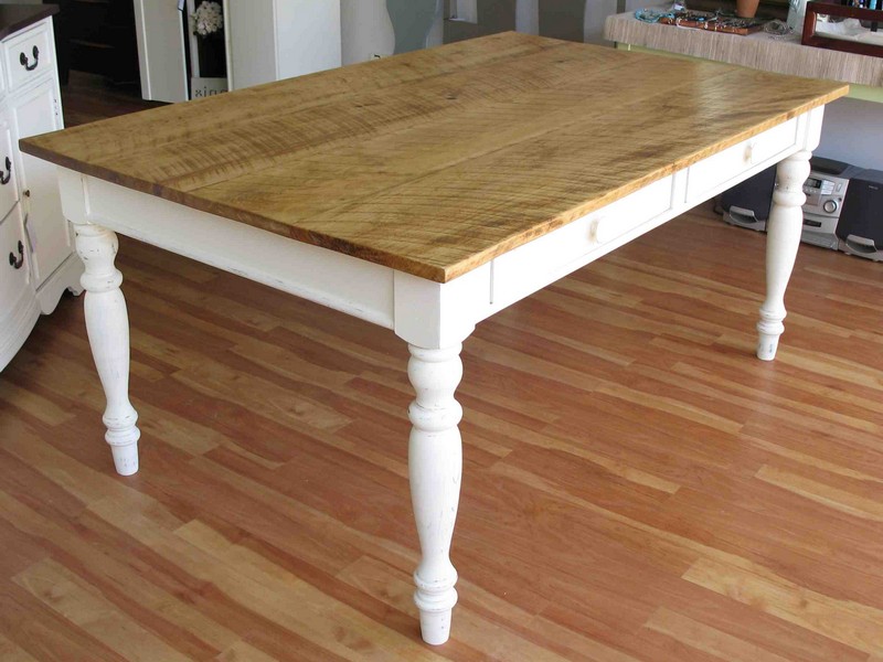 Farmhouse Table White Legs