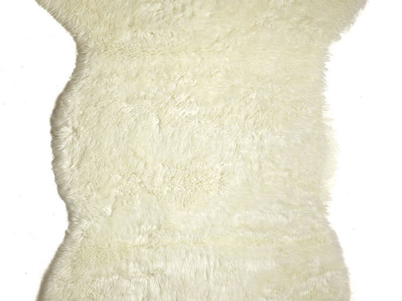 Faux Animal Skin Rugs White