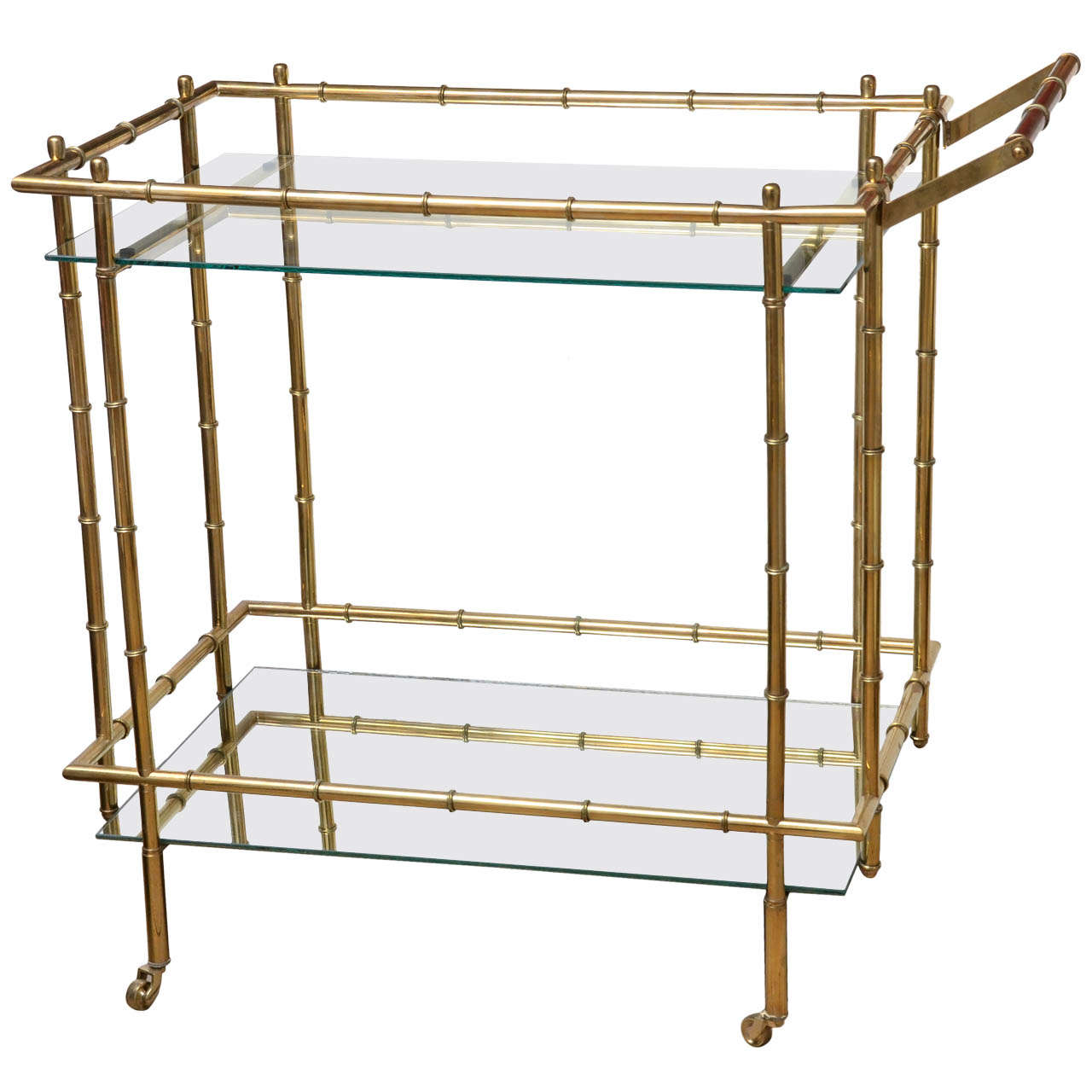 Faux Bamboo Bar Cart