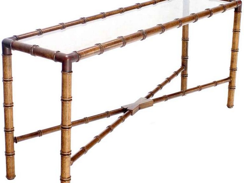 Faux Bamboo Console Table