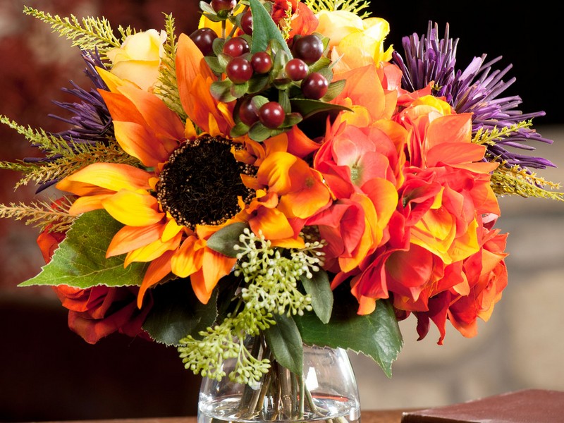 Faux Fall Floral Arrangements