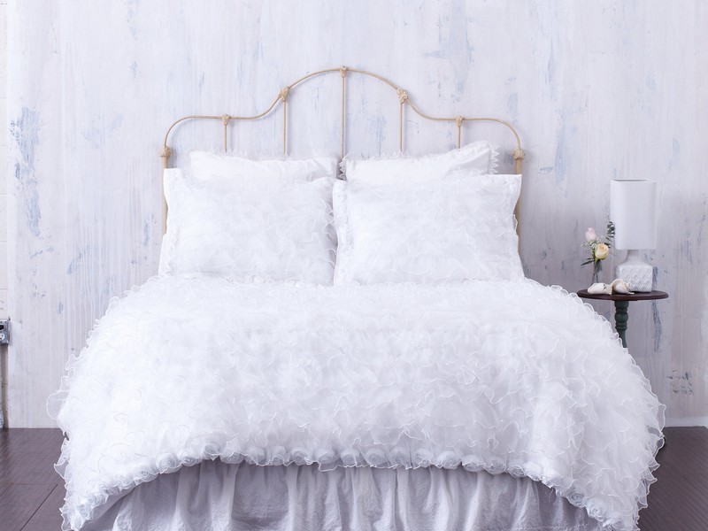 Faux Fur Duvet Cover White