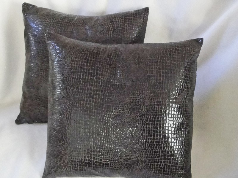 Faux Leather Pillow Covers