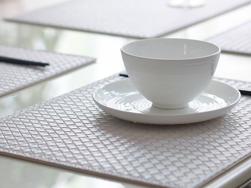 Faux Leather Placemats White