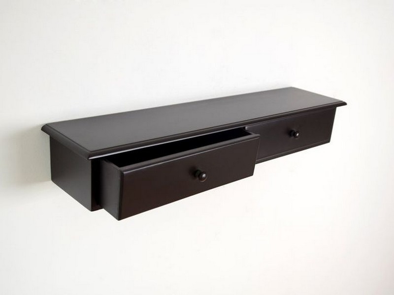 Floating Shelves With Drawers