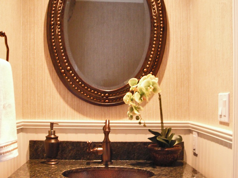 Framed Oval Bathroom Mirrors
