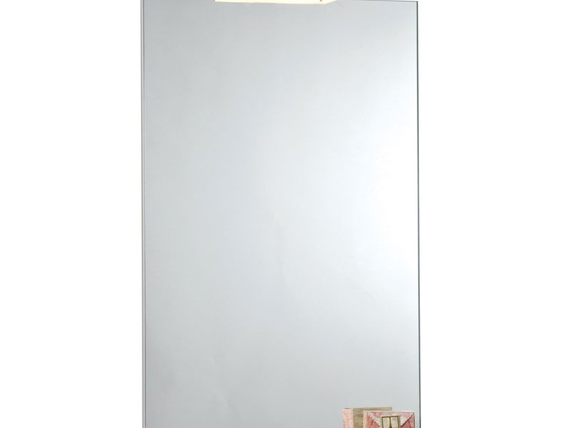 Frameless Bathroom Mirror With Shelf