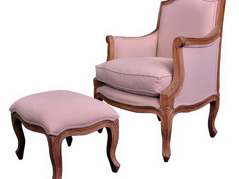 French Bergere Chair And Ottoman