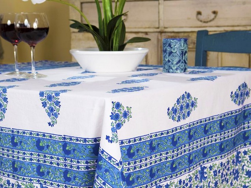 French Country Tablecloths Blue