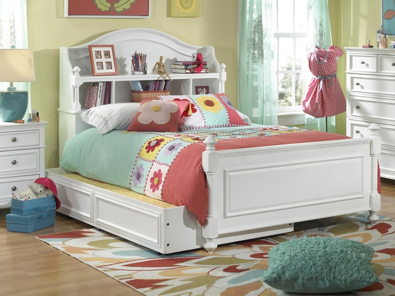 Full Trundle Bed White