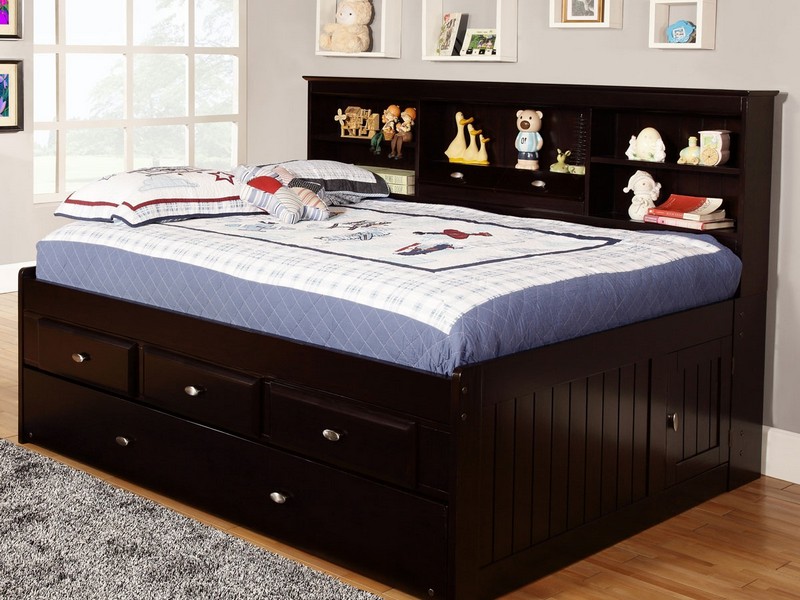 Full Trundle Bed With Storage