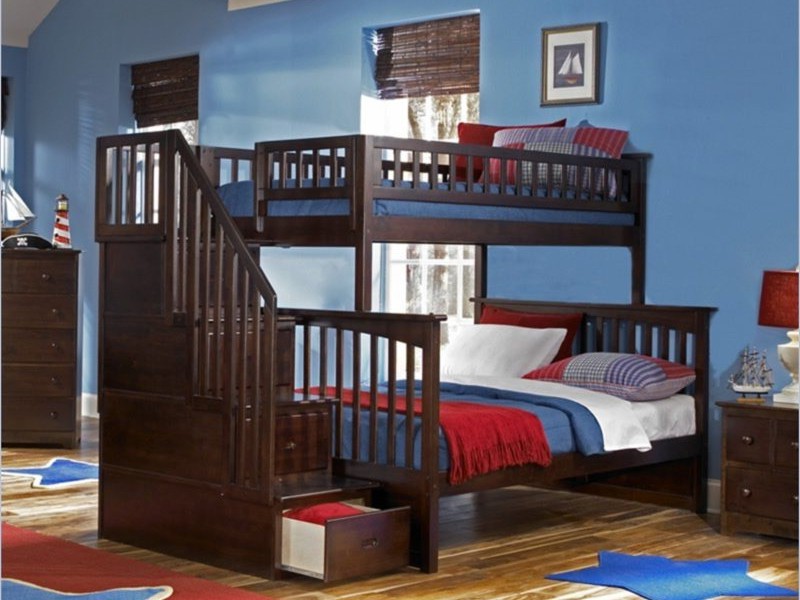 Full Twin Bunk Bed With Trundle