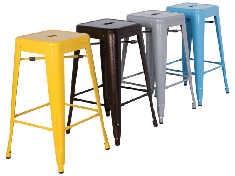 Galvanized Metal Bar Stools