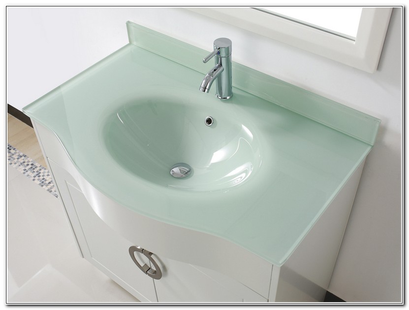 Glass Bathroom Vanity Units