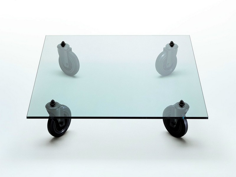 Glass Coffee Table On Casters