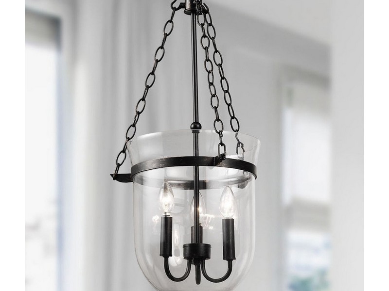 Glass Lantern Chandelier