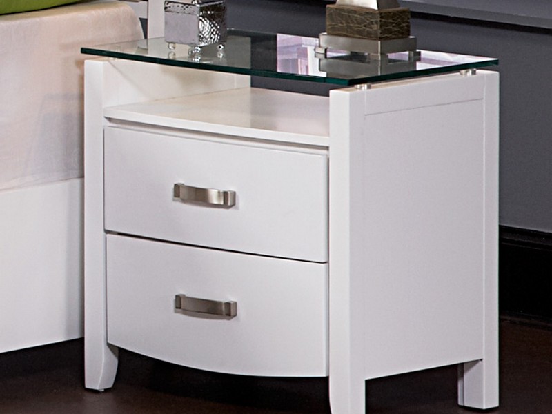 Glass Top Nightstand