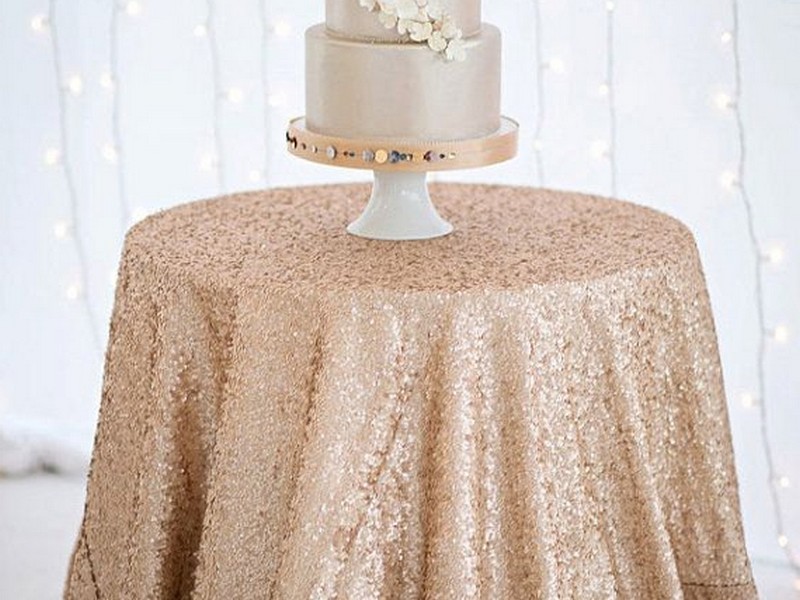 Glitter Table Linens For Weddings