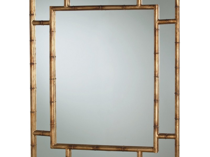 Gold Faux Bamboo Mirror