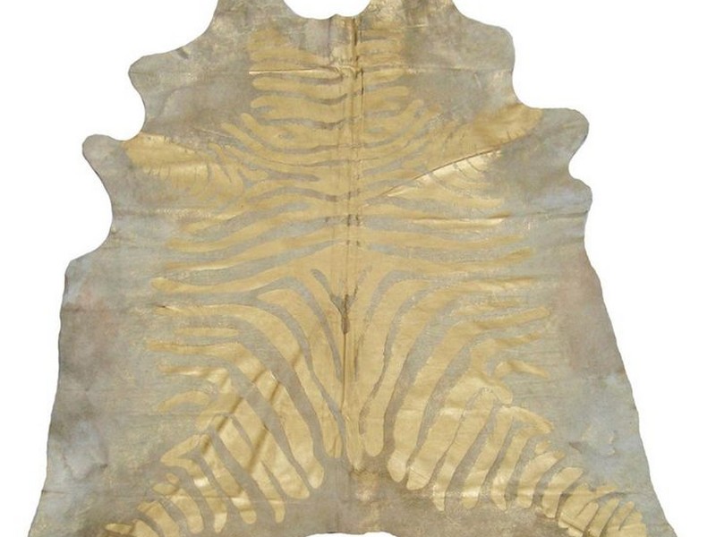 Gold Metallic Cowhide Rug