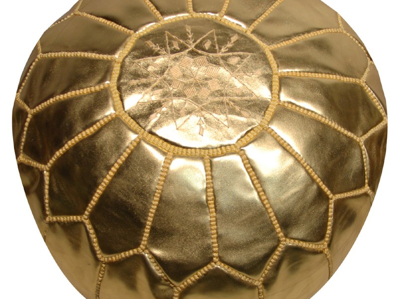 Gold Moroccan Pouf