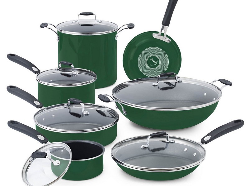 Green Pots And Pans Set