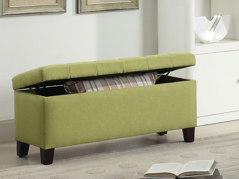 Green Storage Ottoman