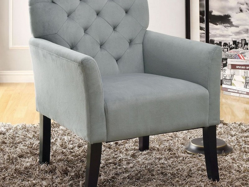 Grey Accent Chair With Arms