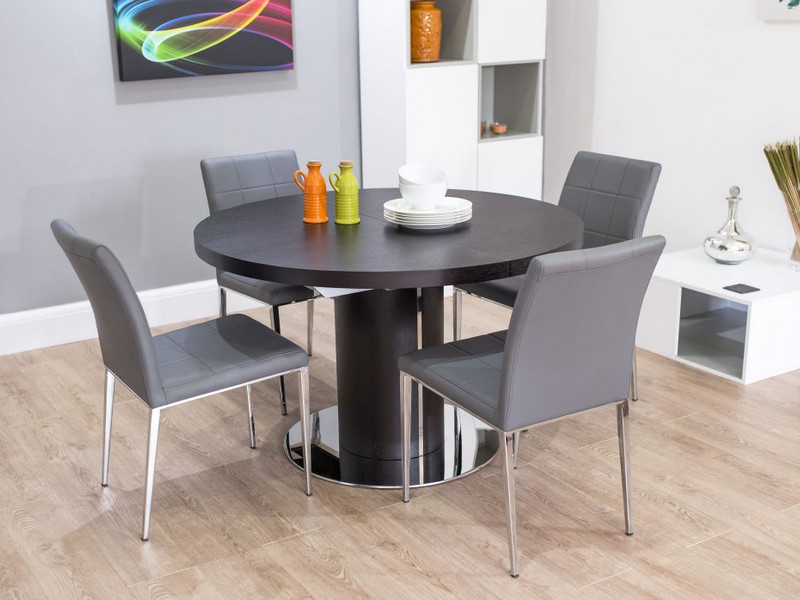 Grey Faux Leather Dining Chairs
