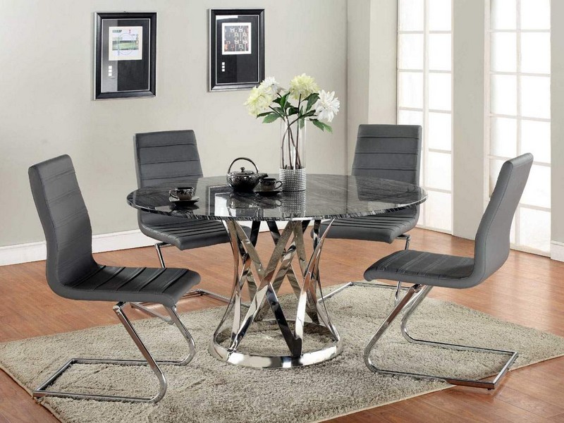 Grey Leather Dining Room Chairs
